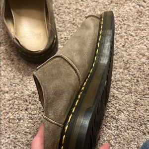 Dr. Martens Taupe Suede Slip-On Loafers